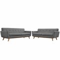 East End Imports Engage Loveseat and Sofa Set of 2- Gray EEI-1348-GRY